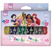 TINTA GUACHE BASTÃO 6 CORES PRINCESAS 4758DAC