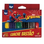 TINTA GUACHE 6 CORES BASTÃO HOMEM ARANHA 4759DAC