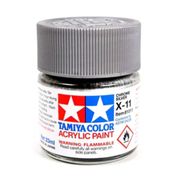 Tinta Acrílica X-11 Chrome Silver 23 ml Tamiya 81011