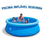 PISCINA INFLÁVEL REDONDA 240CM x 63CM 2074L RJAP4107