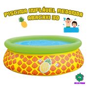 PISCINA INFLÁVEL REDONDA ABACAXI 3D 150CM x 41CM 475L RJAP4108
