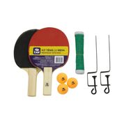 Kit Ping Pong Tenis de Mesa 2 Raquetes + 3 Bolinhas + Rede