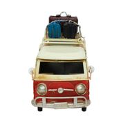 Miniatura Kombi Vermelho Porta Retrato 11x16.5x7cm - Retrô