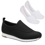 Kit Tênis Usaflex Slip On Soft Feminino + Meia