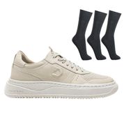 Kit Sapatênis Democrata Denim Block Masculino + Meia