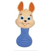 Chocalho Mordedor Macio C/barulho Suave Coelho Azul E Rosa
