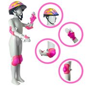 Kit Proteção Capacete Joelheira Cotoveleira Infantil 7 Peças Skate Patins Patinete