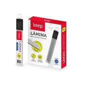 Lâmina para Estilete Estreito 9mm Tubo com 10 Peças Keep - EI168OUT [Reembalado] EI168OUT