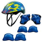 Kit de Proteção com Capacete - Chamas Azul - Zippy Mimo Style