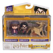 Bonecos Harry, Hermione e Rabo-Córneo Húngaro - Harry Potter