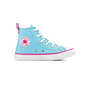 Tênis All Star Cano Alto Chuck Taylor Azul e Rosa (26-33) Converse