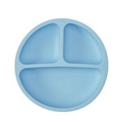 Prato Infantil com divisórias e ventosa Silicone Azul Buba