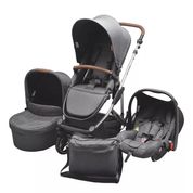 CARRINHO DE BEBE COMO 4 ASPHALT DIAMANTE COM MOISES + BOLSA + BEBE CONFORTO  - ABC DESIGN