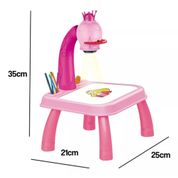 Mesa Projetora Infantil Rosa Aprendendo a Desenhar