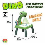 Mesa Projetora Infantil Verde Dinossauro Aprendendo a Desenhar