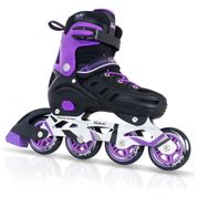 Patins Regulável e Ajustável para Crianças e Adultos, Tam BR 36 a 39, Nattork, Roxo