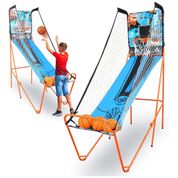 Jogo de Basquete de Arcade Para Ambiente Interno, Com Placard Eletrônico de LED, Marcador Digital e Cronômetro de Jogo, SereneLife, Azul