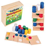 Torre Inteligente Brinquedo Educativo Pedagógico - 1262 - CARLU BRINQUEDOS