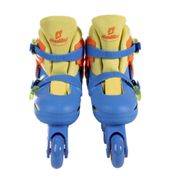 Patins In line azul e laranja 34 a 37 Ajustáveis - Fênix