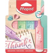 Marca Texto Flex Pastel Com 4 - Maped