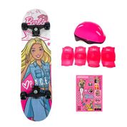 Barbie Skate com Acessórios Barbie Face Rosa - Fun toys