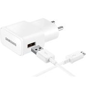 Carregador Samsung Galaxy J1 J2 J3 J5 J7 Prime J7 Pro com Cabo V8 Branco