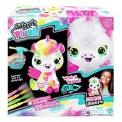 Unicórnio Neon Pelucia Para Pintar Airbrush Plush Style 4Ever  Pinte e lave Quantas vezes Quiser - Fun
