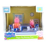 Peppa Pig Cenário Cozinha Com bonecos Mamãe Pig E Peppa  - Sunny