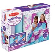 Kit Artesanato Faça Você Mesmo sua Colcha de Lã Infantil, Tema Borboleta, Sem Costura com 48 Quadrados de 30x30 cm para Crianças Acima de 3 Anos,