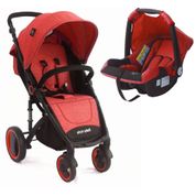 CARRINHO DE BEBE COM BEBE CONFORTO VICTORY VERMELHO - BABY STYLE