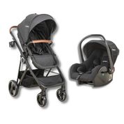 CARRINHO COSMOS MELANGE + BEBE CONFORTO CASULO CLICK PARA COSMOS PRETO - KIDDO