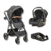 CARRINHO COSMOS MELANGE + BEBE CONFORTO CASULO CLICK PARA COSMOS PRETO + BASE - KIDDO