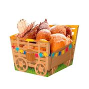 Cestinha Festa Junina Cachepot Carroça Decoração de Mesa Sertão -