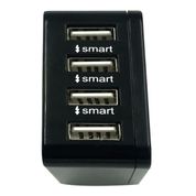 Carregador Tomada 4 Portas Usb C/ Cabo 1,2 M Turbo Oex Cg400