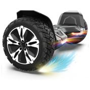 Hoverboard Off Road com Alto Falante Bluetooth, Luz LED, 220v, GYROOR, Preto