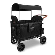 W4 Carrinho de Bebê para Passeio com 4 Assentos e Proteção Solar, WONDERFOLD W4LUX BLK, Preto