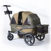 Carrinho de Passeio para 2 Crianças Multifuncional com Cobertura Removível e Dobramento, até 90 kg, Gladly Family, Azul