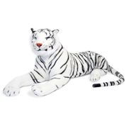 Pelúcia Tigre Branco 1,5 Metro de Comprimento com Design Realista para Crianças Acima de 3 Anos, Melissa & Doug