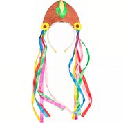 Chapeu Maria Bonita com Tiara pra Roupa de Festa Junina Cangaceira Infantil e Adulto -