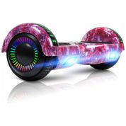 Hoverboard Elétrico com Bluetooth e Rodas de Luzes LED, LIEAGLE, Rosa