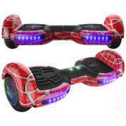 Hoverboard Elétrico com Alto Falante Bluetooth e Auto Equilíbrio para Crianças de 6 a 12 Anos, Emaxusa, Vermelho