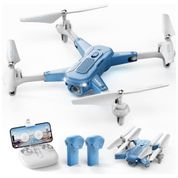 Drone com Câmera 1080P HD FPV, para Crianças e Adultos, Quadricóptero com Posicionamento de Fluxo Óptico, Lente Ajustável, Flip 3D, SYMA, Azul