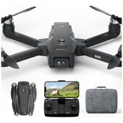 Drone K600 com 2 Câmeras 1080P para Crianças e Adultos, Lente Ajustável 90°, Retenção Automática, VR FPV e Bateria 1800mAh, Karuisrc, Preto