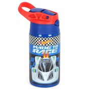 Garrafa De Aco Inoxidavel 500ml Hot Wheels Com Canudo