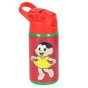 Garrafa De Aco Inoxidavel 500ml Magali Vermelho Com Canudo