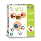 Jogo Educativo Cadê o Bicho Nig Brinquedo Infantil em Madeira 27 Peças