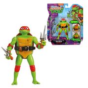 Boneco Colecionável Raphael Tartarugas Ninja com Cabeça Retrátil, Articulado e com Acessórios – 11cm de Altura, Produto Licenciado