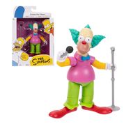 Boneco Krusty The Simpsons com Microfone e Pedestal – Articulado e Original da Sunny Brinquedos – Produto Licenciado e Ideal para Colecionadores