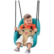 Cadeira de Balanco Infantil Para Ambientes Externos, Estilo Bucket com Cinto de Segurança e Corda Resistente, Para Crianças de 9 Meses a 3 Anos, Step2