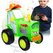 Carrinho de Brinquedo Pula-Pula Maluco - Controle Remoto com Luzes e Música, Dinossauro para Crianças, Caminhão RC Escala 1:18,LYYCLFQ